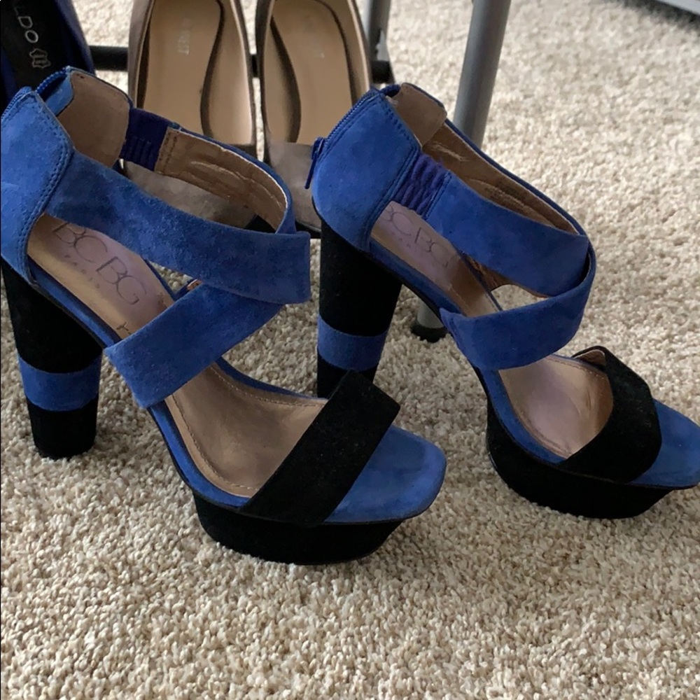 Royal Blue and Black BCBG Heels